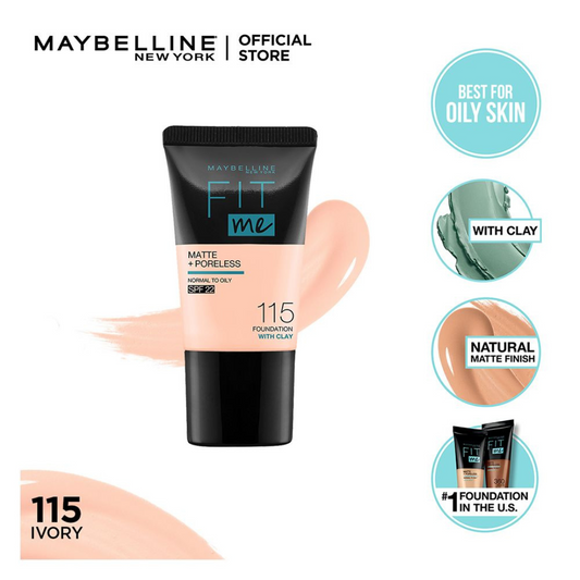 Maybelline New York Fit Me Matte & Poreless Liquid Foundation 18ml
