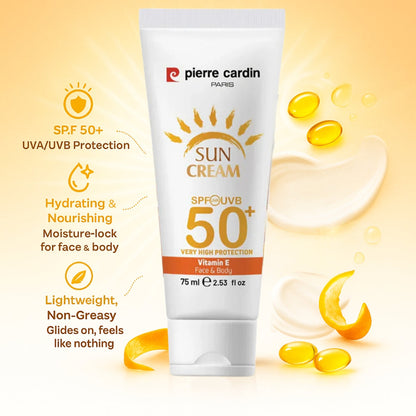 Pierre Cardin Paris Sun Cream 50+ SPF High Protection 75ml
