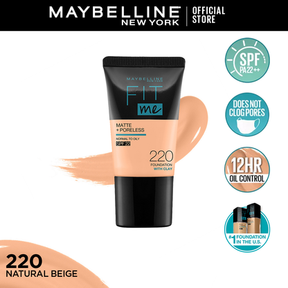 Maybelline New York Fit Me Matte & Poreless Liquid Foundation 18ml