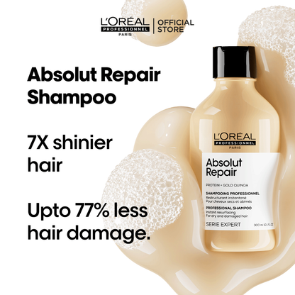 L'Oreal Professionnel Serie Expert Absolute Repair Shampoo 300ml - For Dry & Damaged Hair