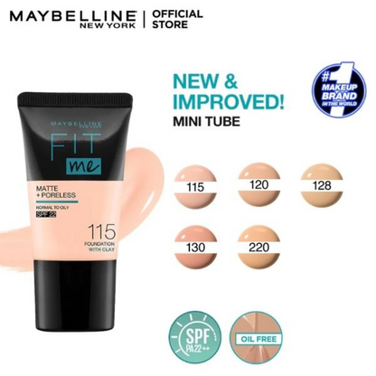 Maybelline New York Fit Me Matte & Poreless Liquid Foundation 18ml